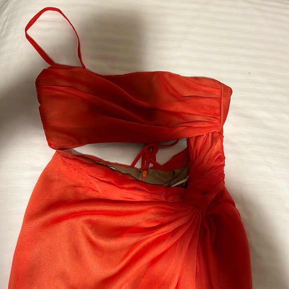 Dresses & Skirts - Beautiful chiffon orange dress from Daniel Perez.